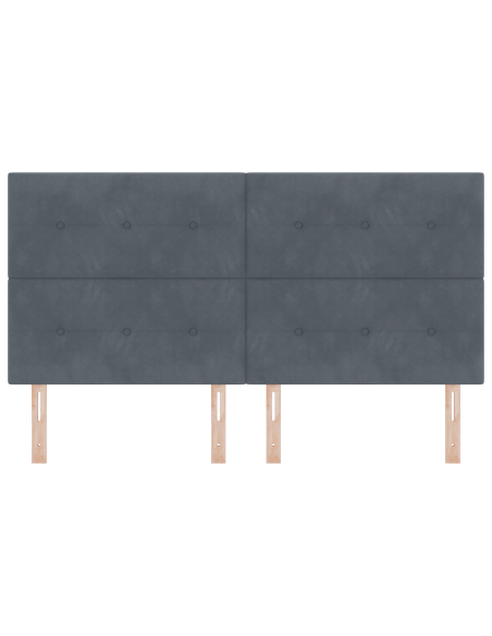 Testata LED  Grigia Scura 90 cm in Velluto