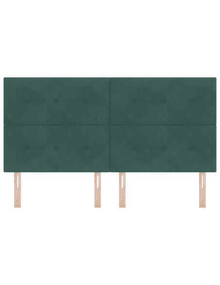 Testata LED  Verde Scuro 90 cm in Velluto