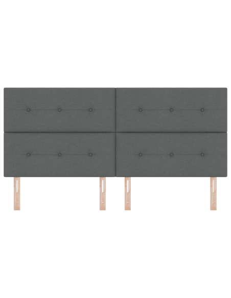 Testata LED Grigio Scuro 100 cm in Tessuto