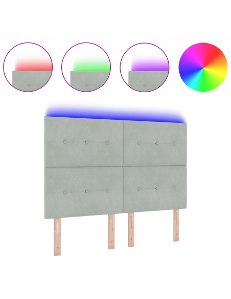 Luce per Testiera LED Grigio 80 cm Velluto