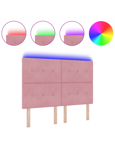 Testiera LED con luci a strisce a LED Rosa 160 cm Poliestere