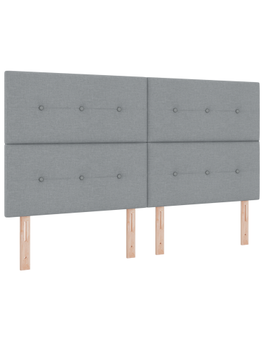 Testiera LED con testiera Grigio chiaro 180 cm Poliestere