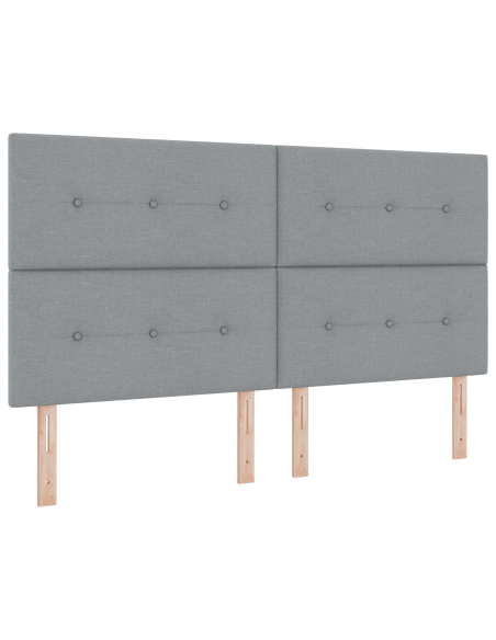 Testiera LED con testiera Grigio chiaro 180 cm Poliestere