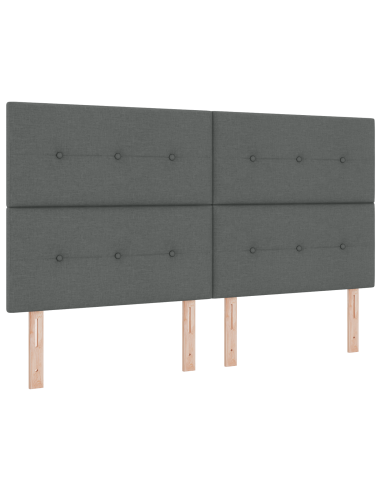 Testiera LED con testiera Grigio scuro 180 cm Poliestere