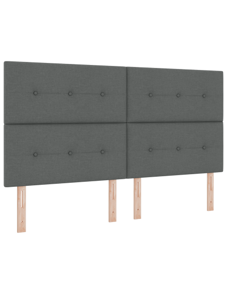 Testiera LED con testiera Grigio scuro 180 cm Poliestere