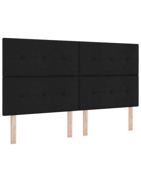 Testiera LED con luci a strisce a LED Nero 180 cm Poliestere