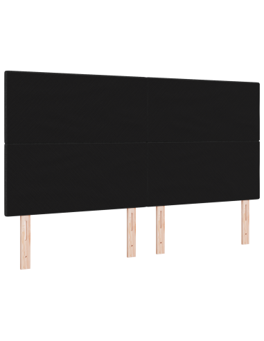 Testiera LED con luci a strisce a LED Nero 180 cm Poliestere