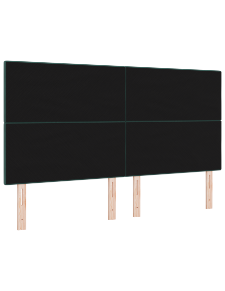Testata LED  Verde Scuro 90 cm in Velluto