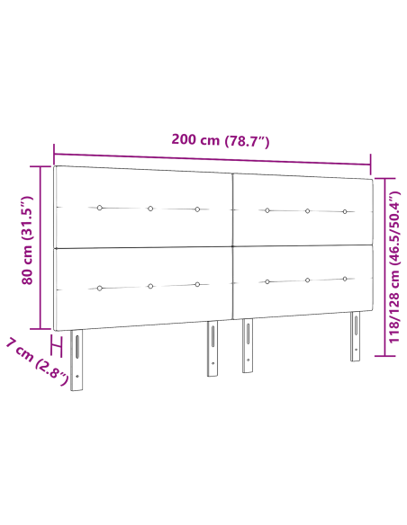 Applique LED Grigio 100 cm Tessuto