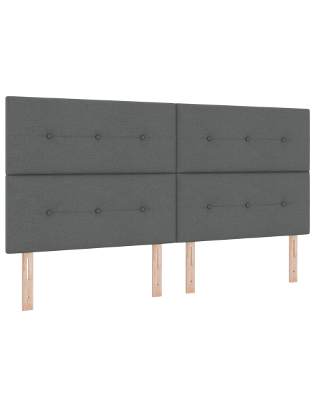 Testata LED Grigio Scuro 100 cm in Tessuto