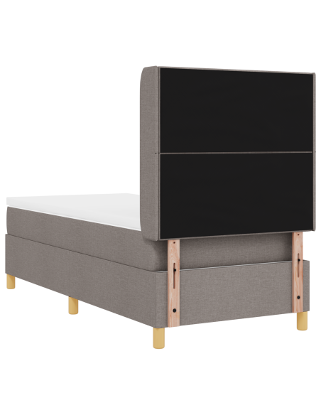 Letto a Piatto con Materasso e LED Tortora 100x200 cm Tessuto