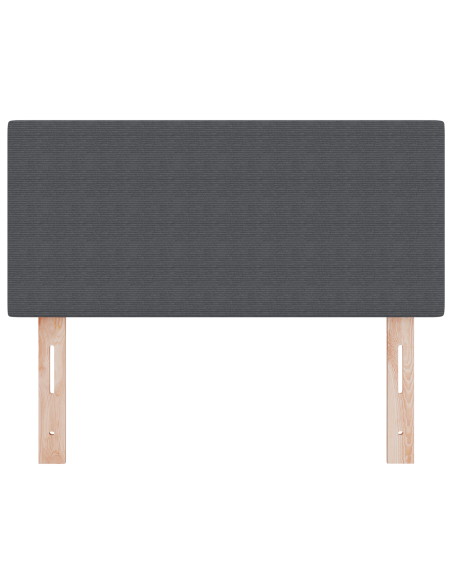 Testiera LED  Design Semplice Grigia Scura 90 cm in Tessuto Vellutato
