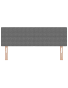 Testiera LED con testiera Grigio chiaro 144 cm Poliestere