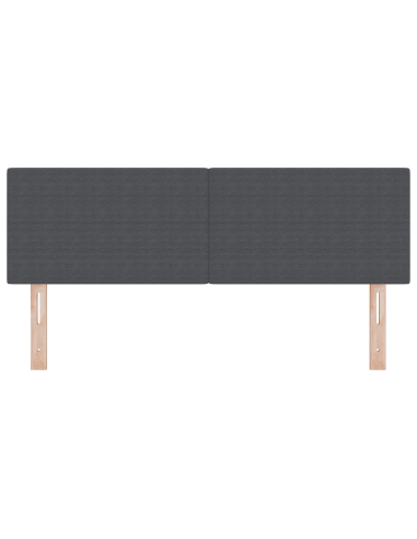 Testiera LED con testiera Grigio scuro 144 cm Poliestere