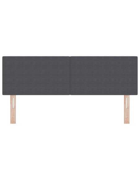 Testata LED  Design Semplice Grigia Scura 72 cm in Tessuto Corduroy