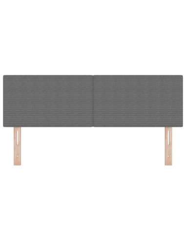 Testiera LED con testiera Grigio chiaro 160 cm Poliestere