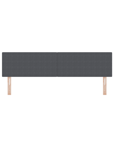 Testiera LED  Design Semplice Grigio Scuro 90 cm in Tessuto Vellutato