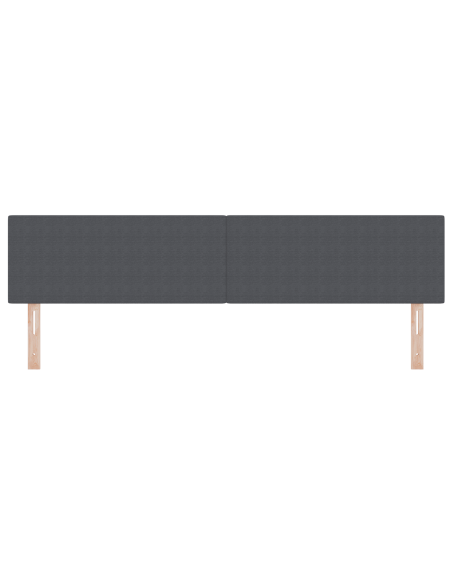 Testiera LED  Design Semplice Grigia Scura 100 cm in Tessuto di Corduroy