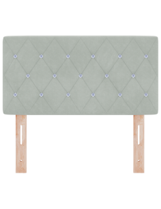 Testiera LED con testiera Grigio chiaro 80 cm Poliestere