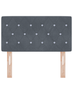 Testiera LED con testiera Grigio scuro 80 cm Poliestere