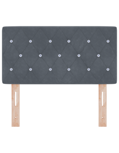 Testiera LED con testiera Grigio scuro 80 cm Poliestere