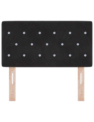 Testiera LED con luci a strisce a LED Nero 80 cm Poliestere