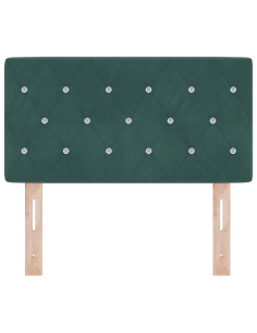 Testiera LED con testiera Verde Scuro 80 cm Poliestere