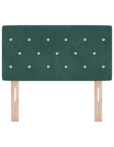 Testiera LED con testiera Verde Scuro 80 cm Poliestere