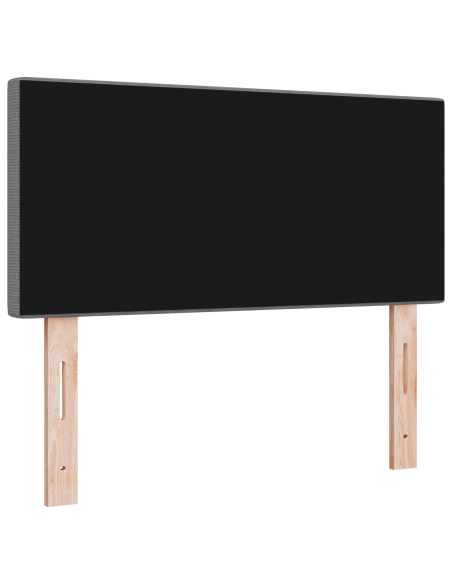 Testata LED Design Semplice Grigia Chiara 90 cm in Tessuto Vellutato