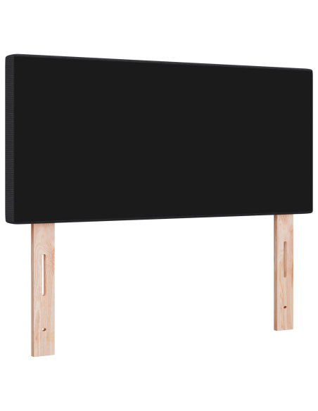 Testiera LED  Design Semplice Grigia Scura 90 cm in Tessuto Vellutato
