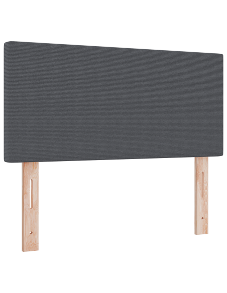 Testata LED  Design Semplice Grigia Scura 100 cm in Tessuto Corduroy