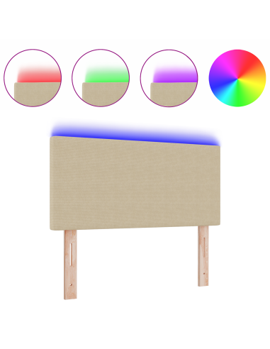 Testiera LED con testiera Grigio Verde 100 cm Poliestere