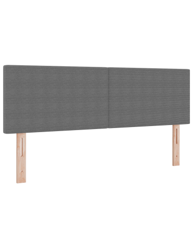 Testiera LED con testiera Grigio chiaro 144 cm Poliestere