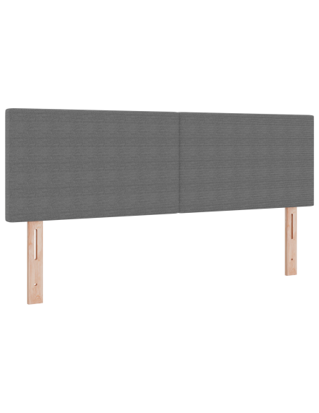 Testiera LED con testiera Grigio chiaro 144 cm Poliestere