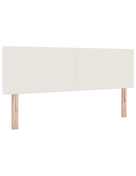 Testata LED  Design Semplice Crema 72 cm in Tessuto Corduroy