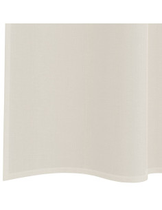 Tende in Voile con Tasche per Aste 2 pz Crema