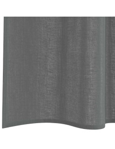 Tende in Voile con Tasche per Aste 2 pz Grigio Scuro
