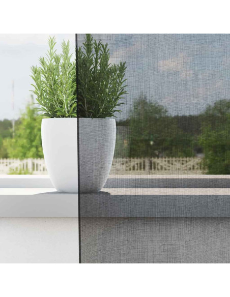 Tende in Voile con Tasche per Aste 2 pz Nero