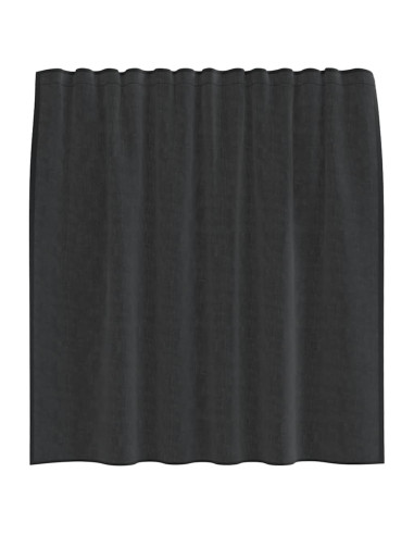 Tende in Voile con Tasche per Aste 2 pz Nero