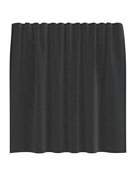 Tende in Voile con Tasche per Aste 2 pz Nero