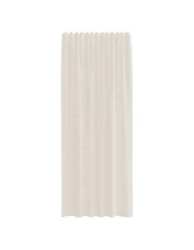 Tende in Voile con Tasche per Aste 2 pz Crema