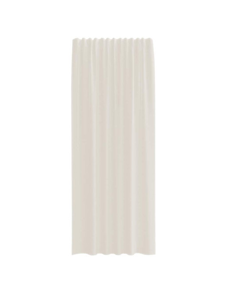 Tende in Voile con Tasche per Aste 2 pz Crema