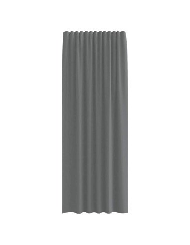 Tende in Voile con Tasche per Aste 2 pz Grigio Scuro