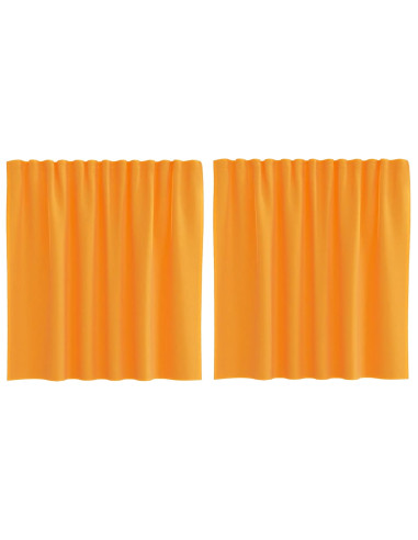 Tende in Voile con Tasche per Aste 2 pz Arancio
