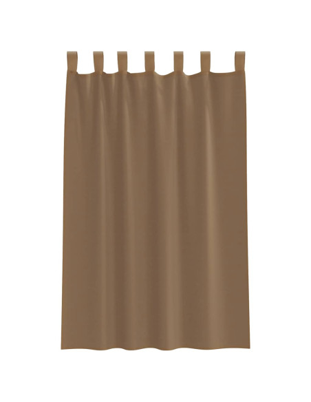 Tende in Voile con Passanti 2 pz Marrone Chiaro 140x175 cm