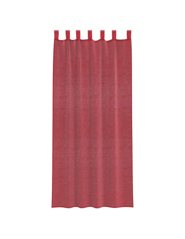 Tende in Voile con Passanti 2 pz Rosso Vino 140x225 cm