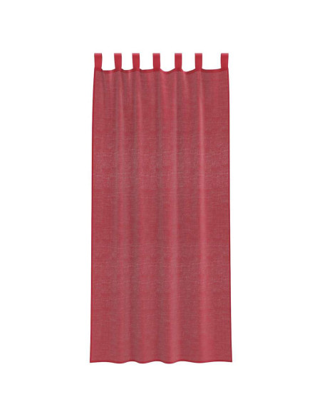 Tende in Voile con Passanti 2 pz Rosso Vino 140x225 cm