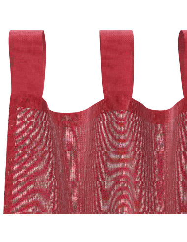 Tende in Voile con Passanti 2 pz Rosso Vino 140x225 cm