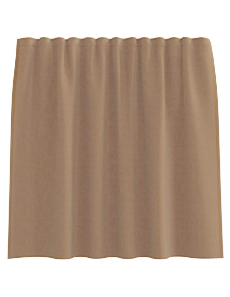 Tende in Voile con Tasche per Aste 2 pz Marrone Chiaro
