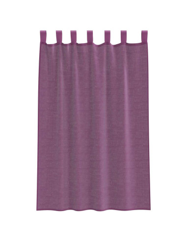 Tende in Voile con Tasche per Aste 2 pz Viola